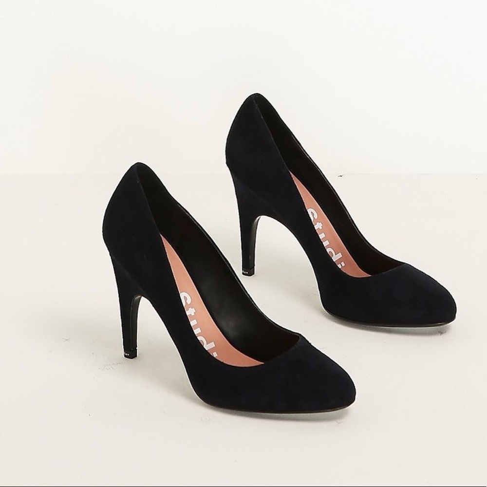 Navy Suede Acne Studios Pumps